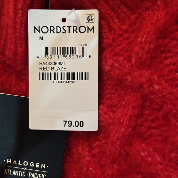 Halogen Cable Knit Sweater Red Blaze - Picture 6 of 6